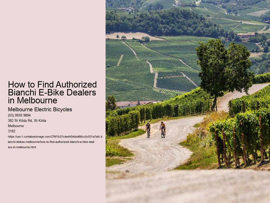 How to Find Authorized Bianchi E-Bike Dealers in Melbourne  