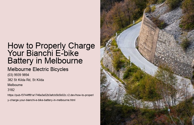 How to Properly Charge Your Bianchi E-bike Battery in Melbourne