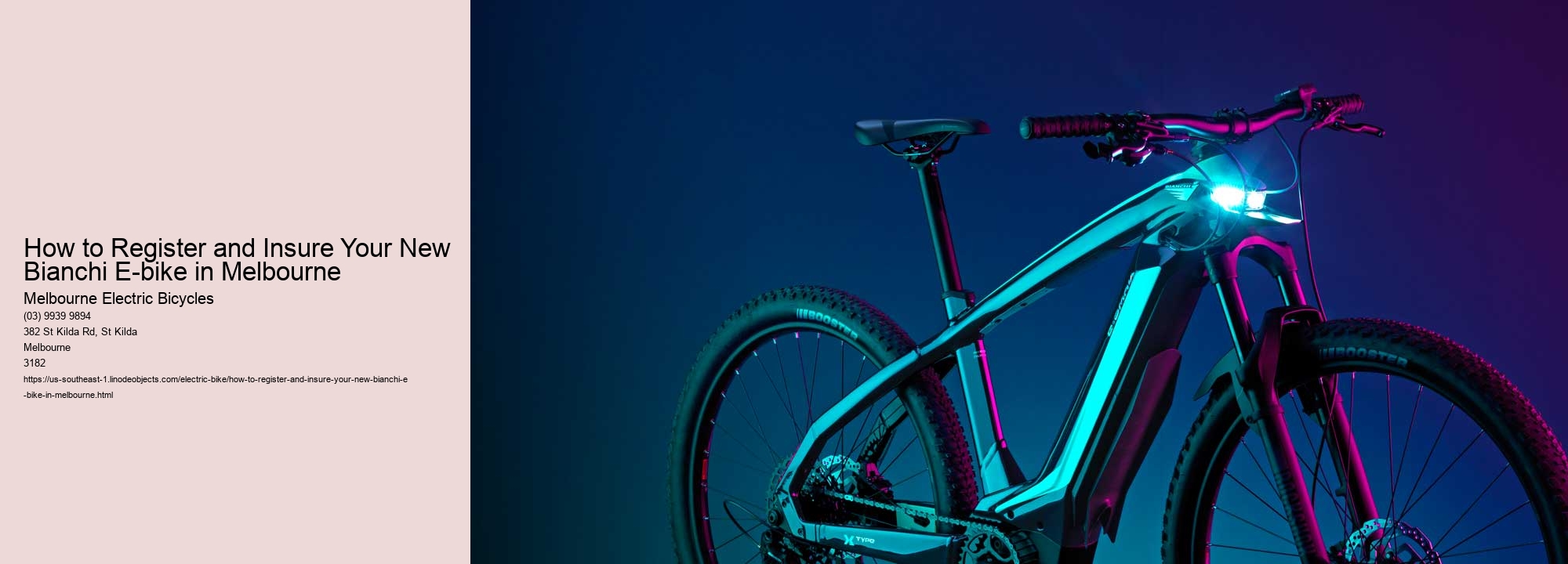 How to Register and Insure Your New Bianchi E-bike in Melbourne