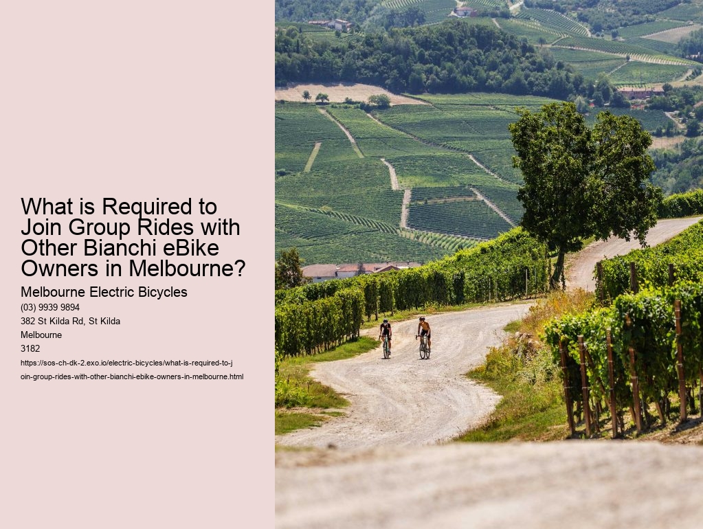 What is Required to Join Group Rides with Other Bianchi eBike Owners in Melbourne?
